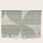 Bauhaus Mid Century Modern Geometric VII Earthy Green Wall Hanging Gallery Image 1