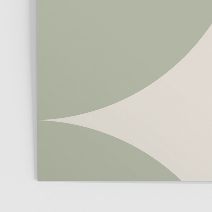 Bauhaus Mid Century Modern Geometric VII Earthy Green Poster Gallery Image 3