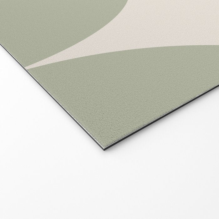 Bauhaus Mid Century Modern Geometric VII Earthy Green Welcome Mat Gallery Image 2