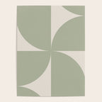 Bauhaus Mid Century Modern Geometric VII Earthy Green Poster Gallery Image 4