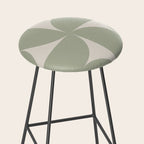 Bauhaus Mid Century Modern Geometric VII Earthy Green Stool Gallery Image 2