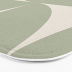 Bauhaus Mid Century Modern Geometric VII Earthy Green Bath Mat Gallery Image 3