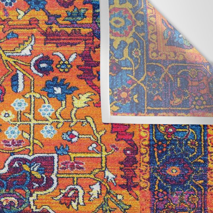 Saffron Elegance: Timeless Berber Atlas Moroccan Aesthetics Wall Tapestry Gallery Image 3