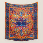 Saffron Elegance: Timeless Berber Atlas Moroccan Aesthetics Wall Tapestry Gallery Image 4