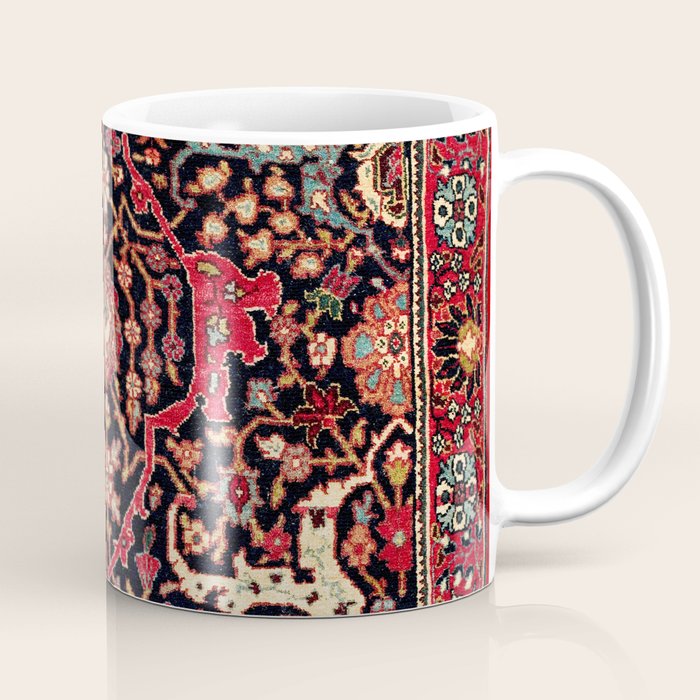 Bijar Poshti Kurdish Northwest Persian Rug Print Coffee Mug Gallery Image 1