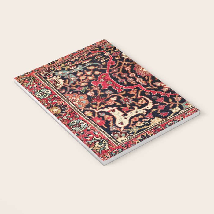 Bijar Poshti Kurdish Northwest Persian Rug Print Notebook Gallery Image 3