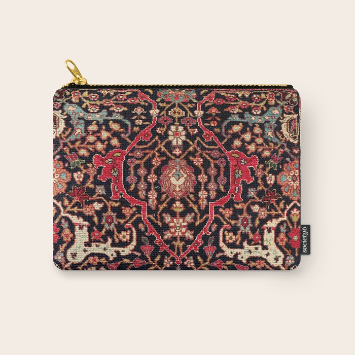 Bijar Poshti Kurdish Northwest Persian Rug Print Carry All Pouch Gallery Image 1