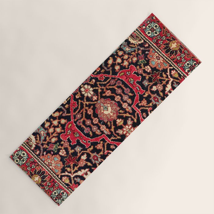 Bijar Poshti Kurdish Northwest Persian Rug Print Yoga Mat Gallery Image 1