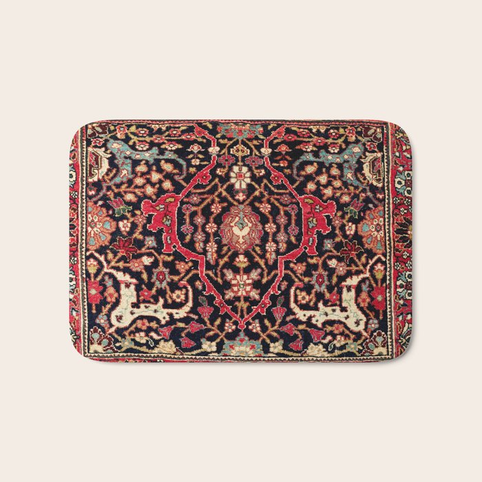 Bijar Poshti Kurdish Northwest Persian Rug Print Bath Mat Gallery Image 1