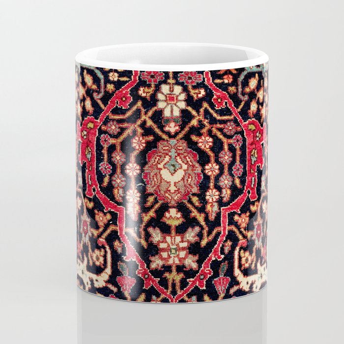 Bijar Poshti Kurdish Northwest Persian Rug Print Coffee Mug Gallery Image 4