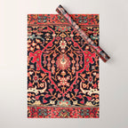 Bijar Poshti Kurdish Northwest Persian Rug Print Wrapping Paper Gallery Image 1
