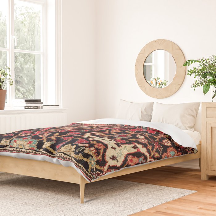Bijar Poshti Kurdish Northwest Persian Rug Print Duvet Cover Gallery Image 2