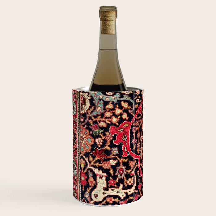 Bijar Poshti Kurdish Northwest Persian Rug Print Wine Chiller Gallery Image 2