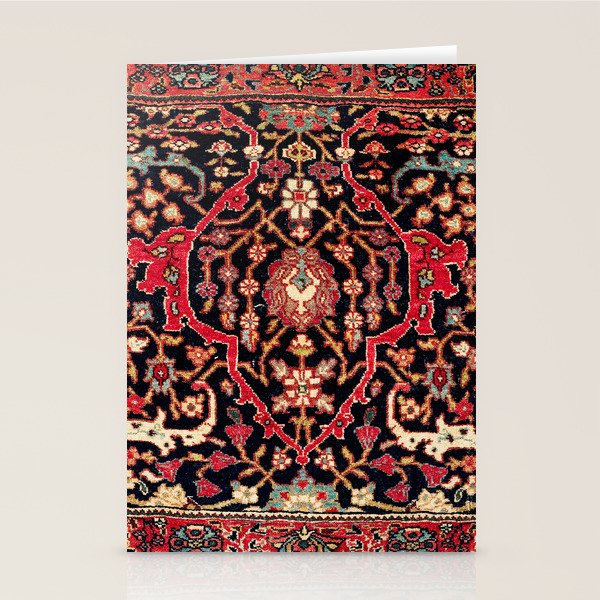 Bijar Poshti Kurdish Northwest Persian Rug Print Stationery Card Gallery Image 2