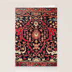 Bijar Poshti Kurdish Northwest Persian Rug Print Stationery Card Gallery Image 2