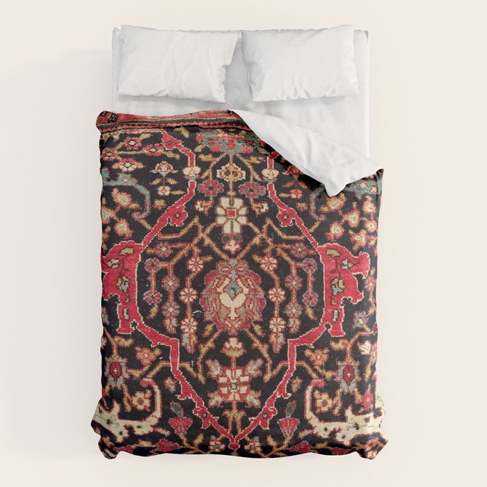 Bijar Poshti Kurdish Northwest Persian Rug Print Duvet Cover Gallery Image 1
