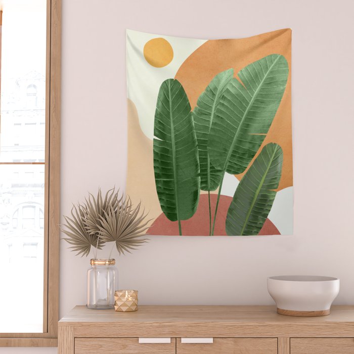 Banana Leaves Wall Tapestry Gallery Image 2