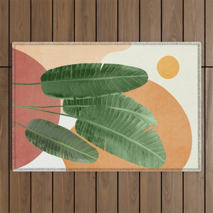 Banana Leaves Outdoor Rug Gallery Image 1