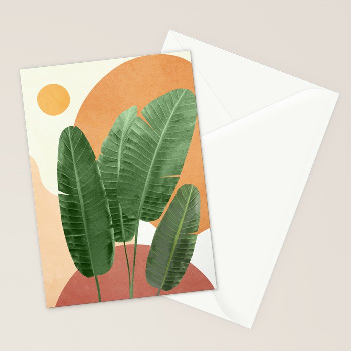 Banana Leaves Stationery Card Gallery Image 2