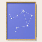 Libra Zodiac Star Constellation Line Art Periwinkle Purple Serving Tray Gallery Image 1