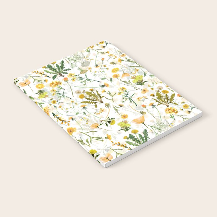 Scandinavian Yellow Wildflowers Botanical Summer Meadow Notebook Gallery Image 2