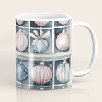 Pink Blue Watercolor Christmas Ornaments Coffee Mug Gallery Image 1