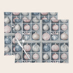 Pink Blue Watercolor Christmas Ornaments Placemat Gallery Image 1