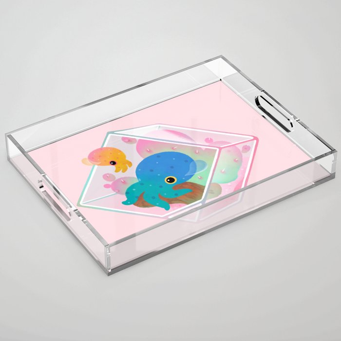 Ocean terrarium - Bobtail squids Acrylic Tray Gallery Image 1