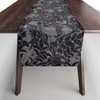 Mysterious Garden - midnight violet Table Runner Gallery Image 1