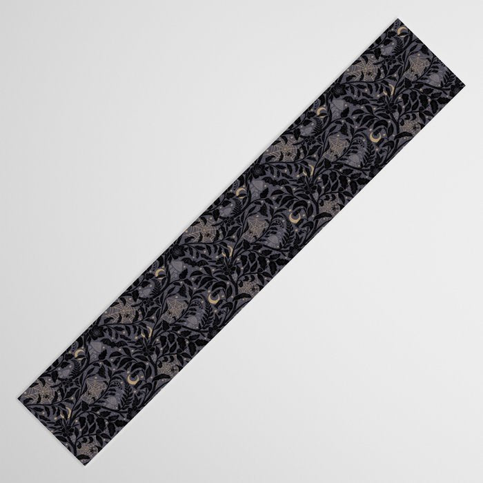 Mysterious Garden - midnight violet Table Runner Gallery Image 3