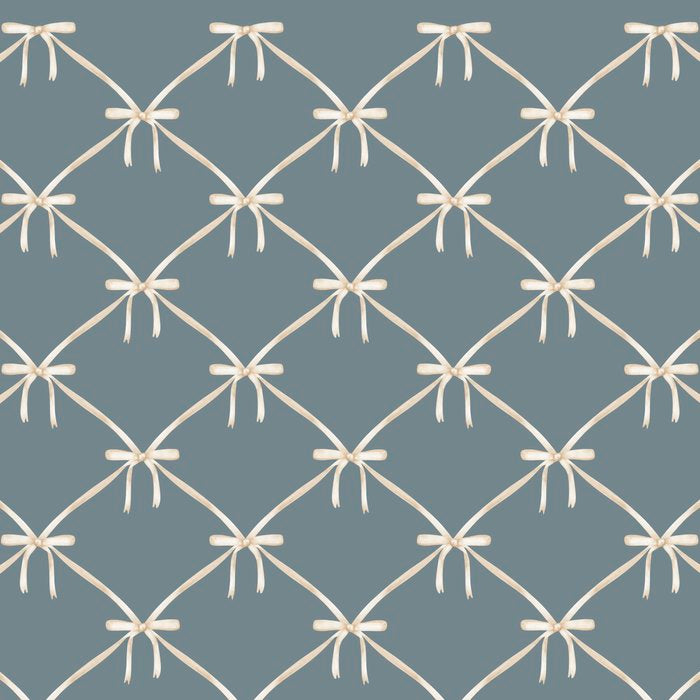 Bows & Ribbons Pattern LXI Neutral Grey Coffee Mug Gallery Image 2