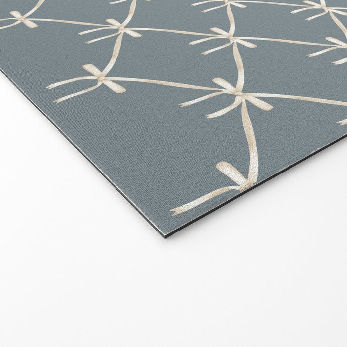 Bows & Ribbons Pattern LXI Neutral Grey Welcome Mat Gallery Image 2