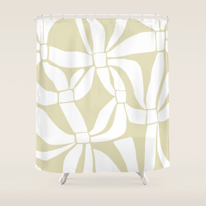 Abstract botanical pattern 01 Shower Curtain Gallery Image 1