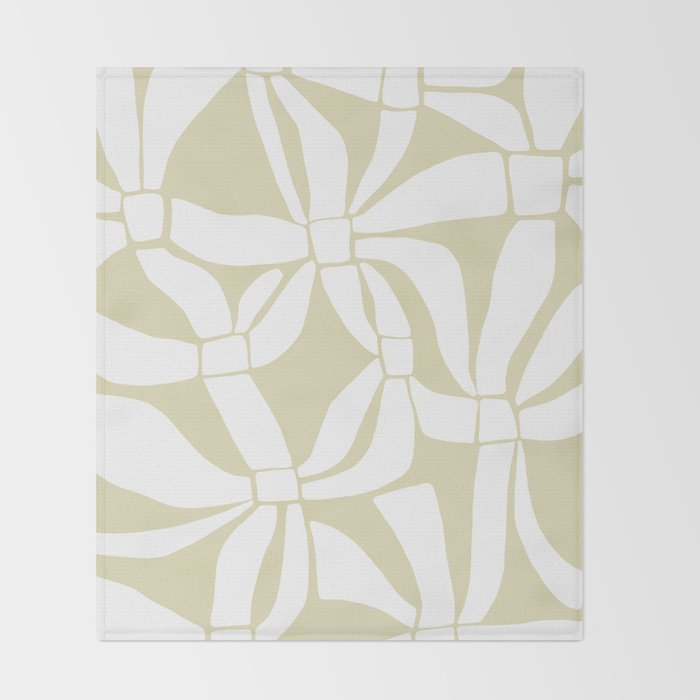 Abstract botanical pattern 01 Throw Blanket Gallery Image 2