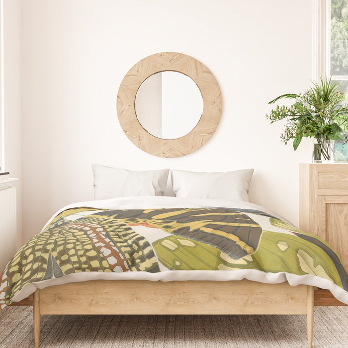 Moth Print by E.A. Seguy, 1925 #5 Duvet Cover Gallery Image 3