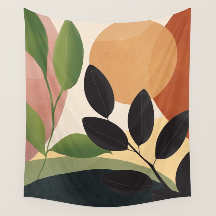 Abstract Sun Rays on the Branches 04 Wall Tapestry Gallery Image 1