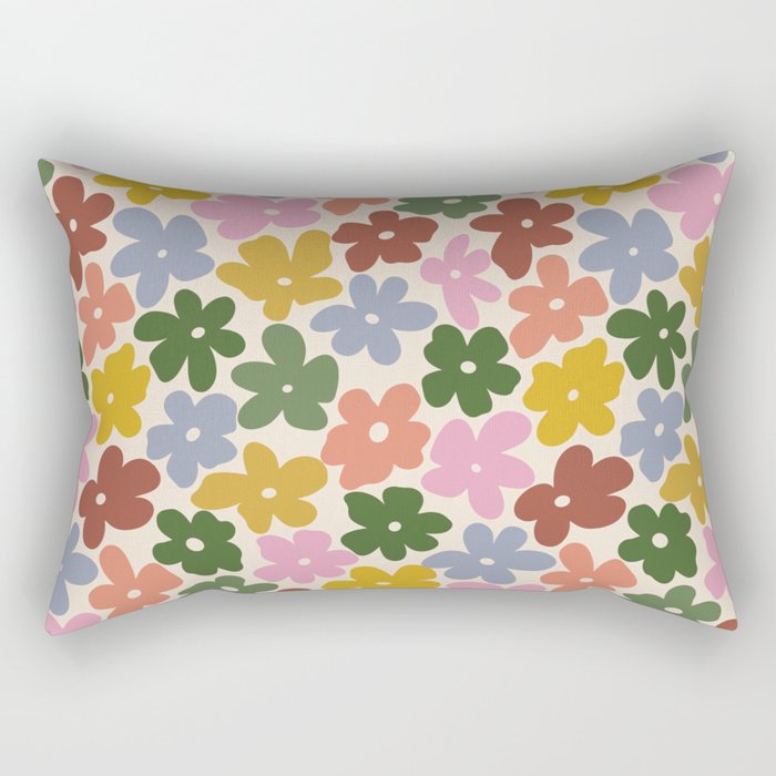 Flower - Vintage Daisy Rectangular Pillow Gallery Image 2