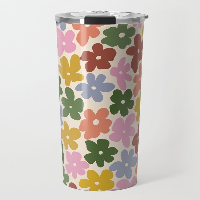 Flower - Vintage Daisy Travel Mug Gallery Image 1