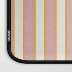 Pastel Pink And Gold Braid Cabana Stripes On Off-White Cream Vintage Aesthetic Laptop Sleeve Gallery Image 3
