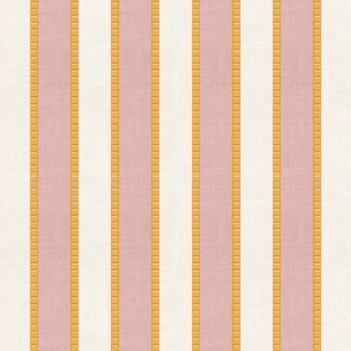 Pastel Pink And Gold Braid Cabana Stripes On Off-White Cream Vintage Aesthetic Coffee Mug Gallery Image 2