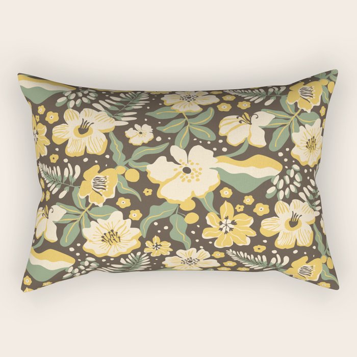 Yellow flowers Rectangular Pillow Gallery Image 2