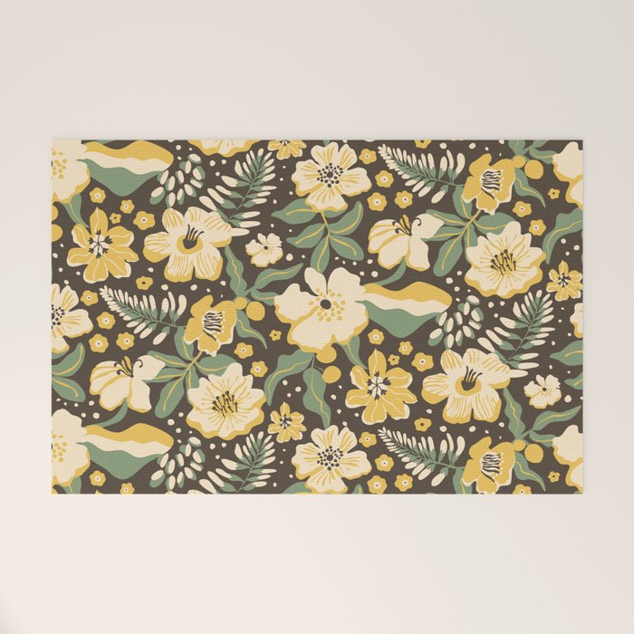 Yellow flowers Welcome Mat Gallery Image 1