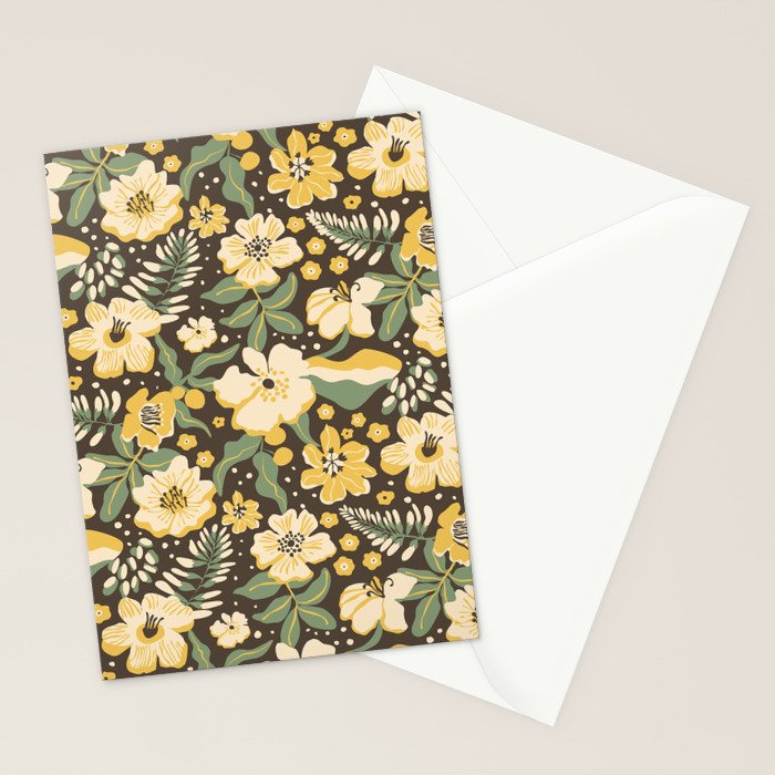 Yellow flowers Stationery Card Gallery Image 2