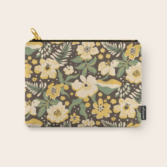 Yellow flowers Carry All Pouch Gallery Image 1