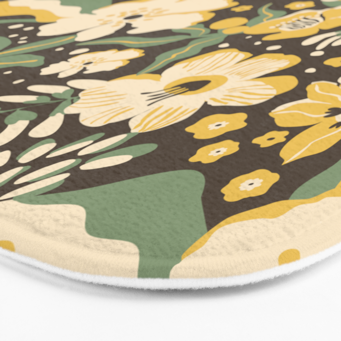 Yellow flowers Bath Mat Gallery Image 3
