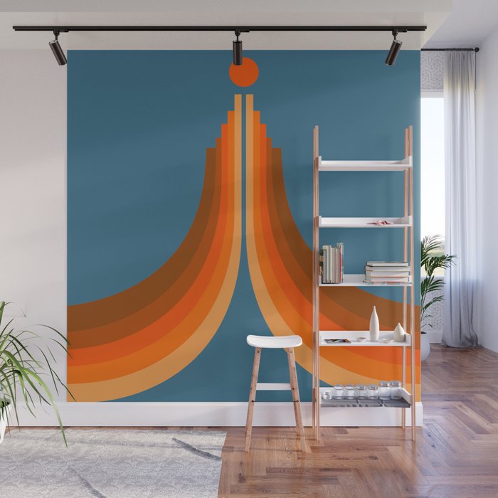 Abstraction_SUN_RISING_RETRO_SPACE_POP_ART_0906S Wall Mural Gallery Image 1