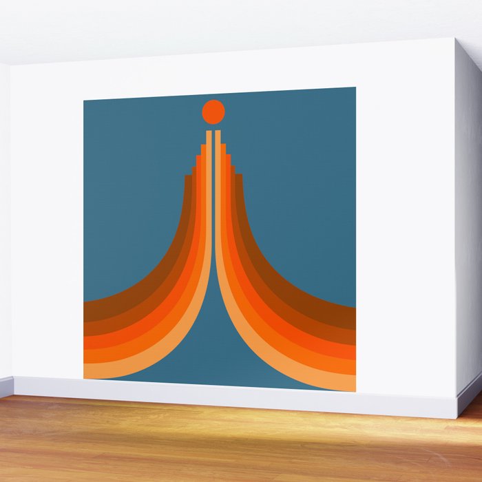 Abstraction_SUN_RISING_RETRO_SPACE_POP_ART_0906S Wall Mural Gallery Image 2