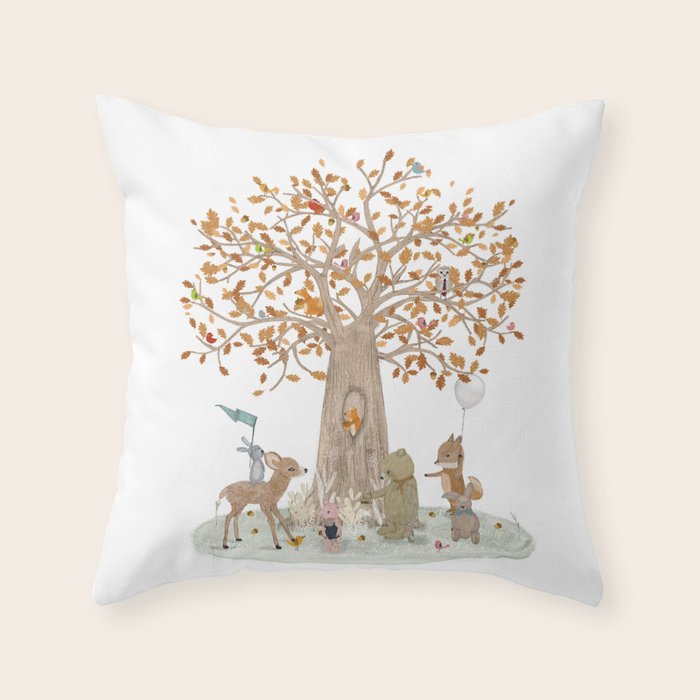 the little oak tree Throw Pillow Gallery Image 6
