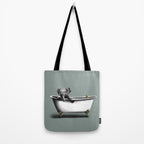 Elephant in Bath Tote Bag Gallery Image 2