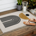 Mid Century Modern Graphic Outdoor Rug Gallery Image 2